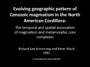Evolving geographic pattern of Cenozoic magmatism in the
