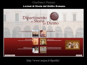 Gianfranco Purpura Lezioni di Storia del Diritto Romano