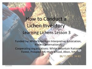 How to Conduct a Lichen Inventory Learning Lichens
