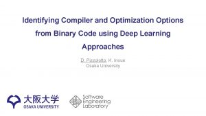 Identifying Compiler and Optimization Options from Binary Code