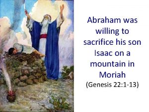 Isaac sacrifice
