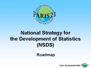 National Strategy for the Development of Statistics NSDS