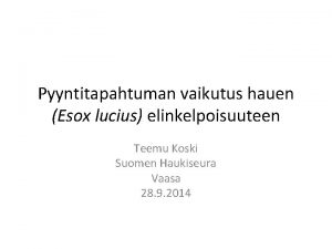 Hauen mäti käsittely