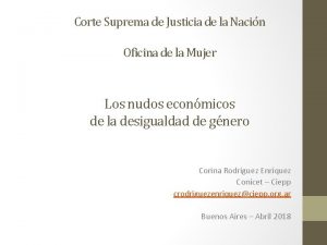 Corte Suprema de Justicia de la Nacin Oficina