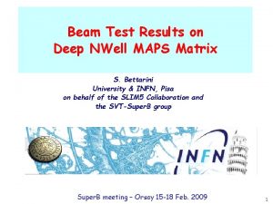 Beam Test Results on Deep NWell MAPS Matrix