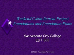 Cabin foundation plans
