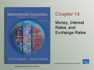 Chapter 14 Money Interest Rates and Exchange Rates