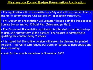 City of mississauga zoning bylaw