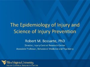 The Epidemiology of Injury and Science of Injury
