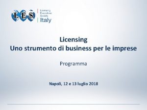 Licensing Uno strumento di business per le imprese