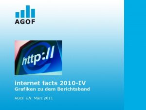 internet facts 2010 IV Grafiken zu dem Berichtsband