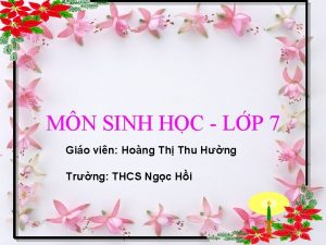 MN SINH HC LP 7 Gio vin Hong