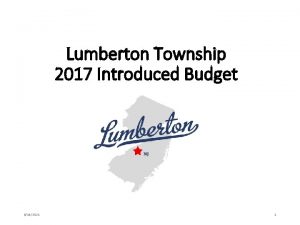 Lumberton Township 2017 Introduced Budget 6152021 1 Lumberton