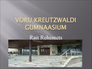 VRU KREUTZWALDI GMNAASIUM Rait Rehemets Kooli logo Kontakt