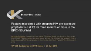 Factors associated with stopping HIV preexposure prophylaxis Pr