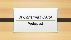 A christmas carol webquest