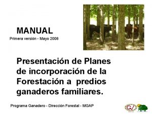 MANUAL Primera versin Mayo 2008 Presentacin de Planes