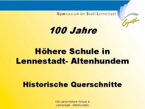 100 Jahre Hhere Schule in Lennestadt Altenhundem Historische