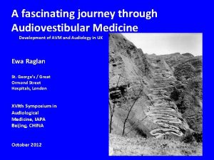 A fascinating journey through Audiovestibular Medicine Development of