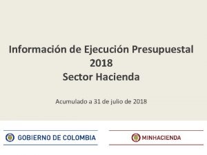 Informacin de Ejecucin Presupuestal 2018 Sector Hacienda Acumulado