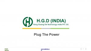 Plug The Power HGD www hgdindia co m