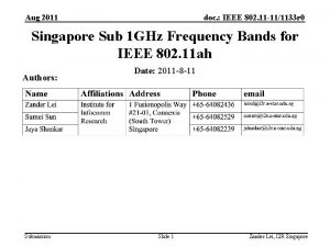 Aug 2011 doc IEEE 802 11 111133 r