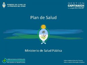 Plan de Salud Ministerio de Salud Pblica Un