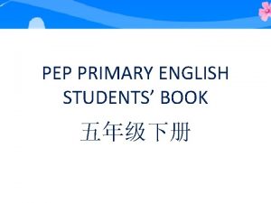 PEP PRIMARY ENGLISH STUDENTS BOOK Unit 4 When