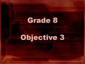 Grade 8 Objective 3 Mohs Scale of Mineral