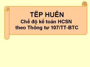 TP HUN Ch k ton HCSN theo Thng