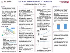 LowCost HighPerformance Computing Via Consumer GPUs www nedcdata