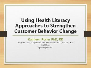 Using Health Literacy Approaches to Strengthen Customer Behavior