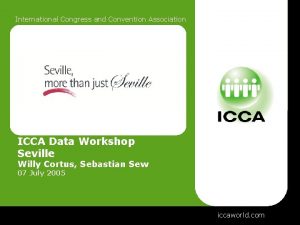 International Congress and Convention Association ICCA Data Workshop