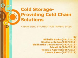 Storage marketing strategies
