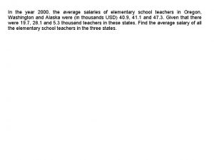 In the year 2000 the average salaries of