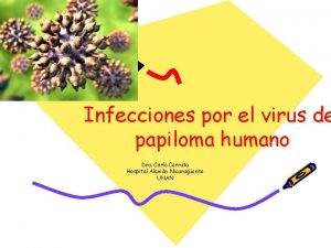 Infecciones por el virus de papiloma humano Dra