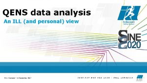 QENS data analysis An ILL and personal view