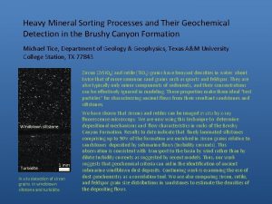 Heavy Mineral Sorting Processes and Their Geochemical Detection