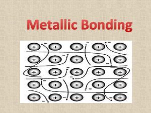 Metallic Bonding Metallic Bonding Chemical bonding is different