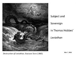 Subject and Sovereign in Thomas Hobbes Leviathan Destruction