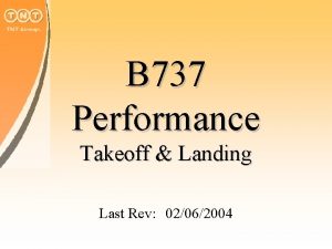 B 737 Performance Takeoff Landing Last Rev 02062004