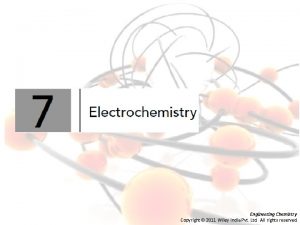 Engineering Chemistry Copyright 2011 Wiley India Pvt Ltd