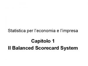 Statistica per leconomia e limpresa Capitolo 1 Il