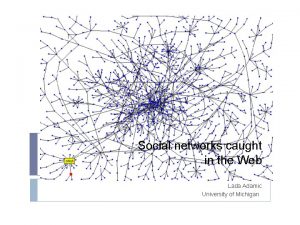 Social networks caught in the Web Lada Adamic