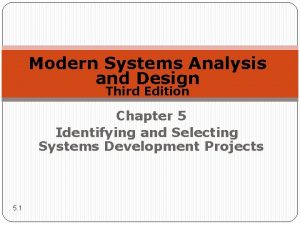 Modern Systems Analysis and Design Third Edition Chapter