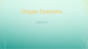 Organ Systems Digestion Navigation Table Organ Systems Digestion