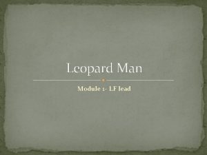 The sociology of leopard man answers