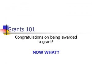 Congratulations grant award letter