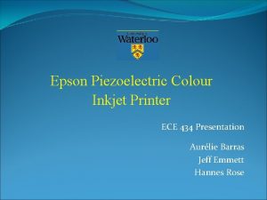 Epson piezoelectric inkjet printer