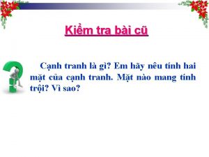 Kim tra bi c Cnh tranh l g